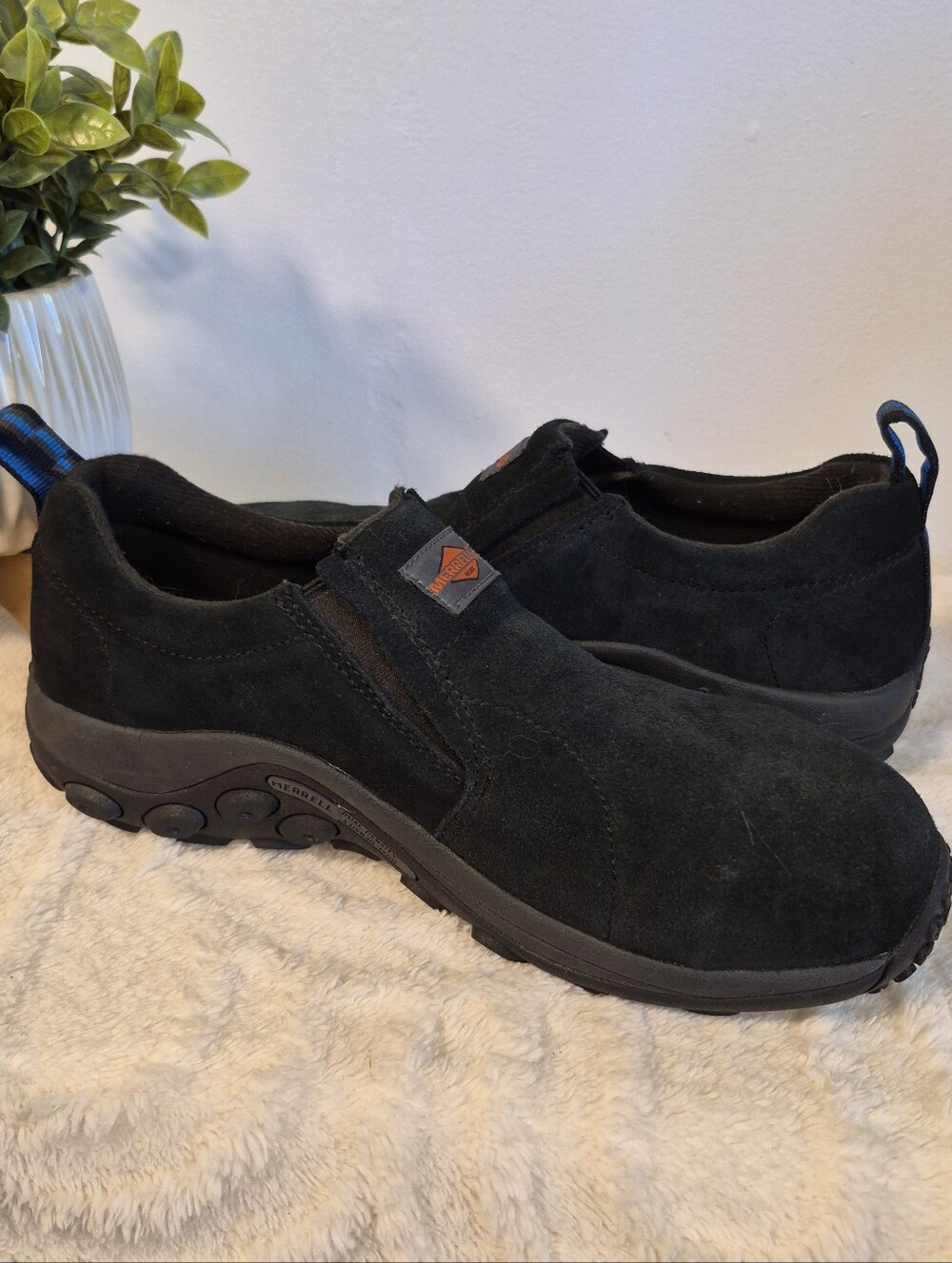 Merrell Work Jungle Moc Alloy Toe Work Shoes Women's Sz 9 Black Suede J62382 - Picture 13 of 14
